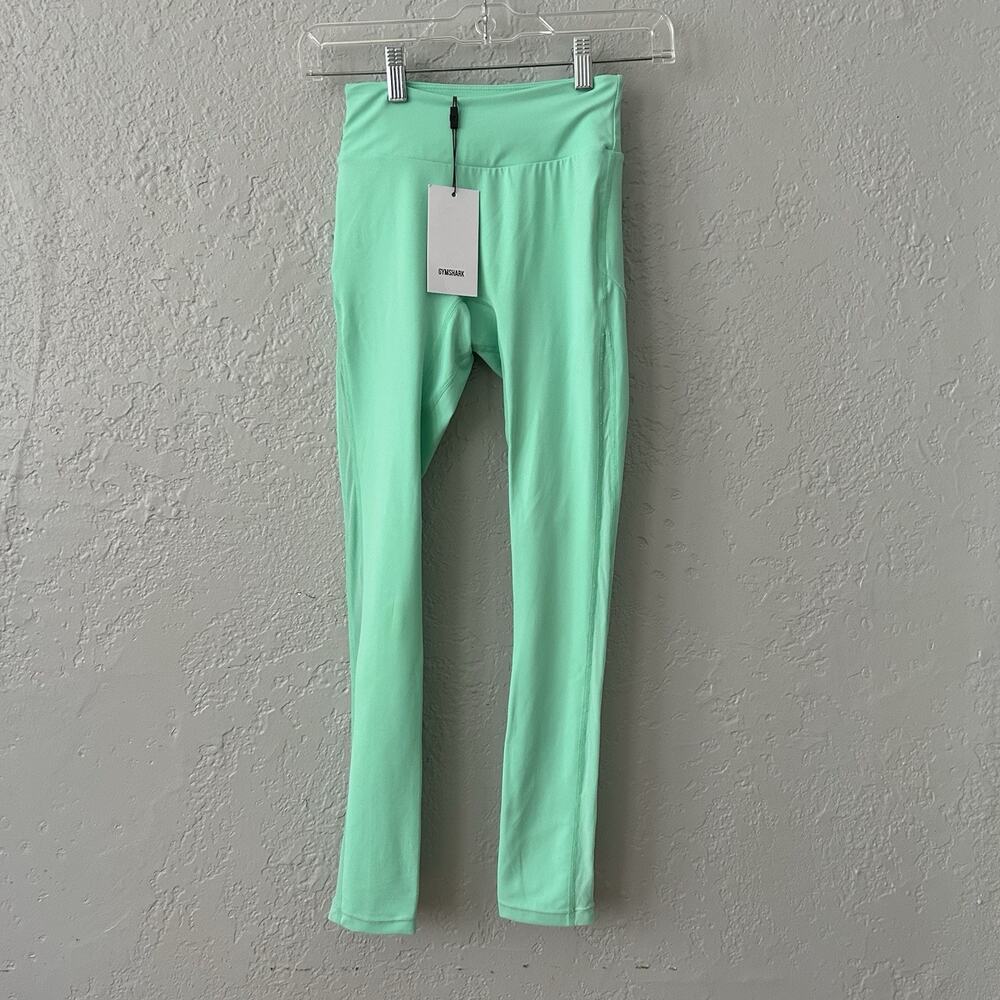 Gymshark Women's XS Mint Green Leggings Stretch Gym Training Athleisure